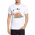 Bubu Dudu Lover Round Neck T-Shirt Regular Fit Milk Mocha Bears Panda Gugu Bubu Dudu Cartoons Pack of 1
