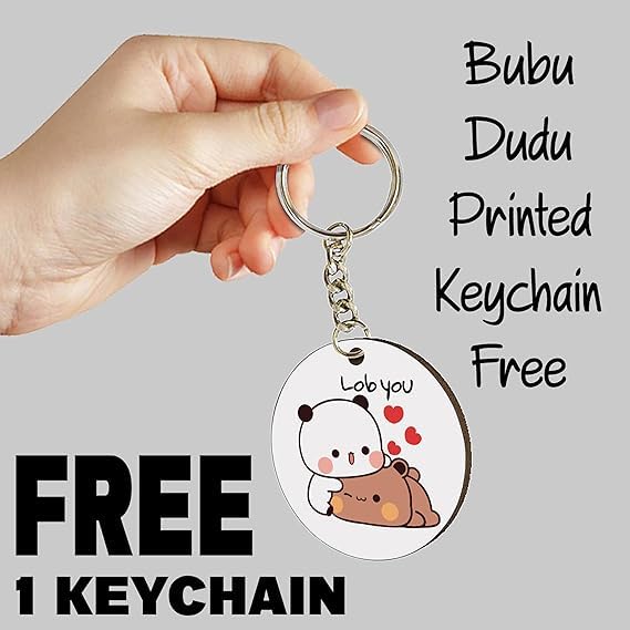 Bubu Dudu Lover Round Neck T-Shirt Regular Fit Milk Mocha Bears Panda Gugu Bubu Dudu Cartoons Pack of 1