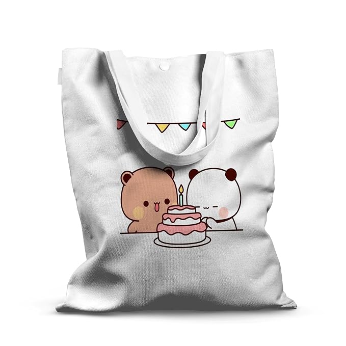 Bubu Panda Dudu Canvas Tote Bag for Women & Men
