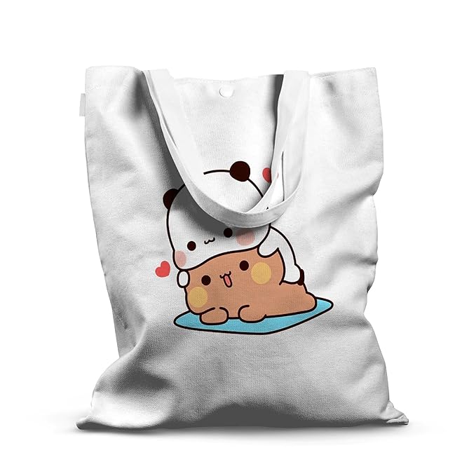 Bubu Panda Dudu Canvas Tote Bag for Women & Men