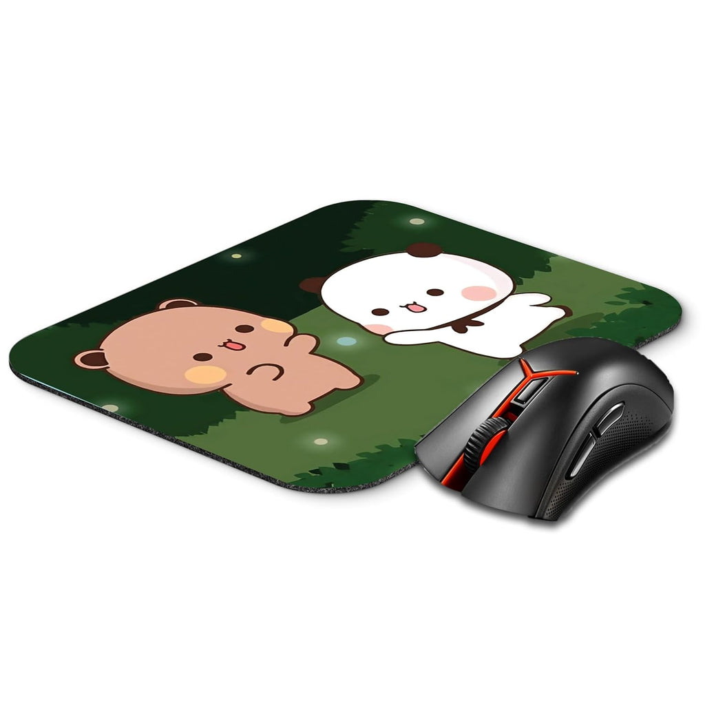 Bubu Dudu Mouse Pad for Laptop PC, Notebook, MacBook Pro Air, Gaming Computer (22 x 18 cm), Anti-Slip Rubber Base Mousepad